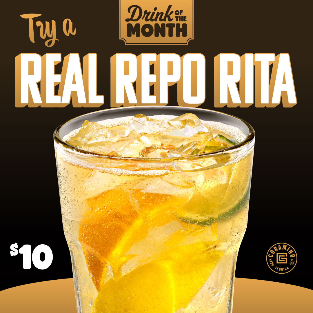 Try a Real Repo Rita | July Drink of the Month | $10, made with Gran Coramino Reposado Tequila