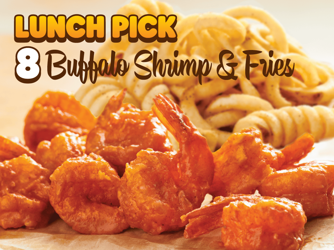 Summer Lunch Pick: 8 Buffalo Shrimp & Fries