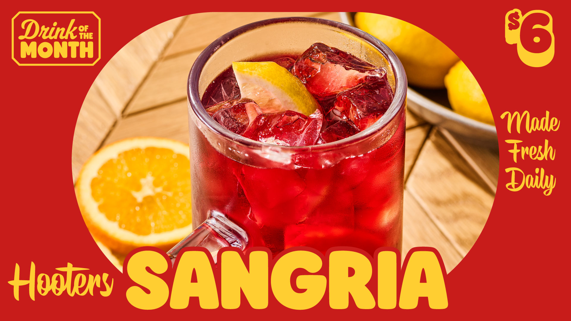 November Drink of the Month - Hooters Famous Sangria - $6