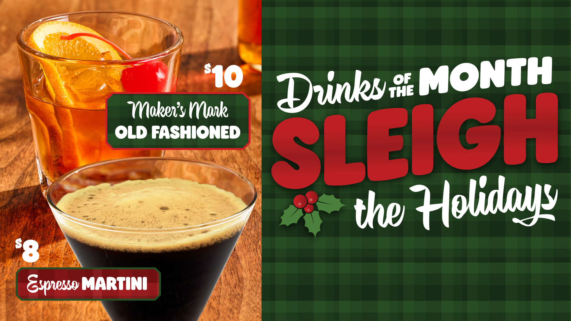 December Drinks of the Month | Sleigh the Holidays | Maker's Mark Old Fashioned & Espresso Martini