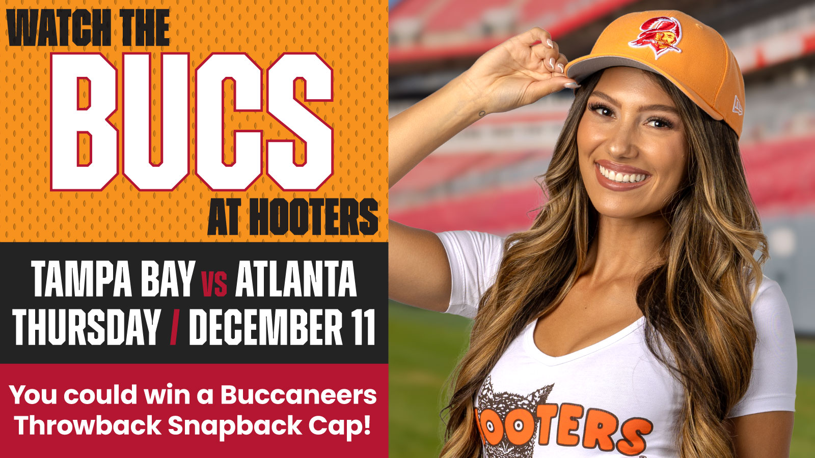 Tampa Bay Buccaneers Cap Giveaway at Hooters - December 11