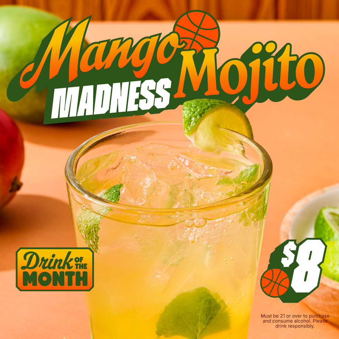 Mango Madness Mojito | March Drink of the Month | $8 | Hooters