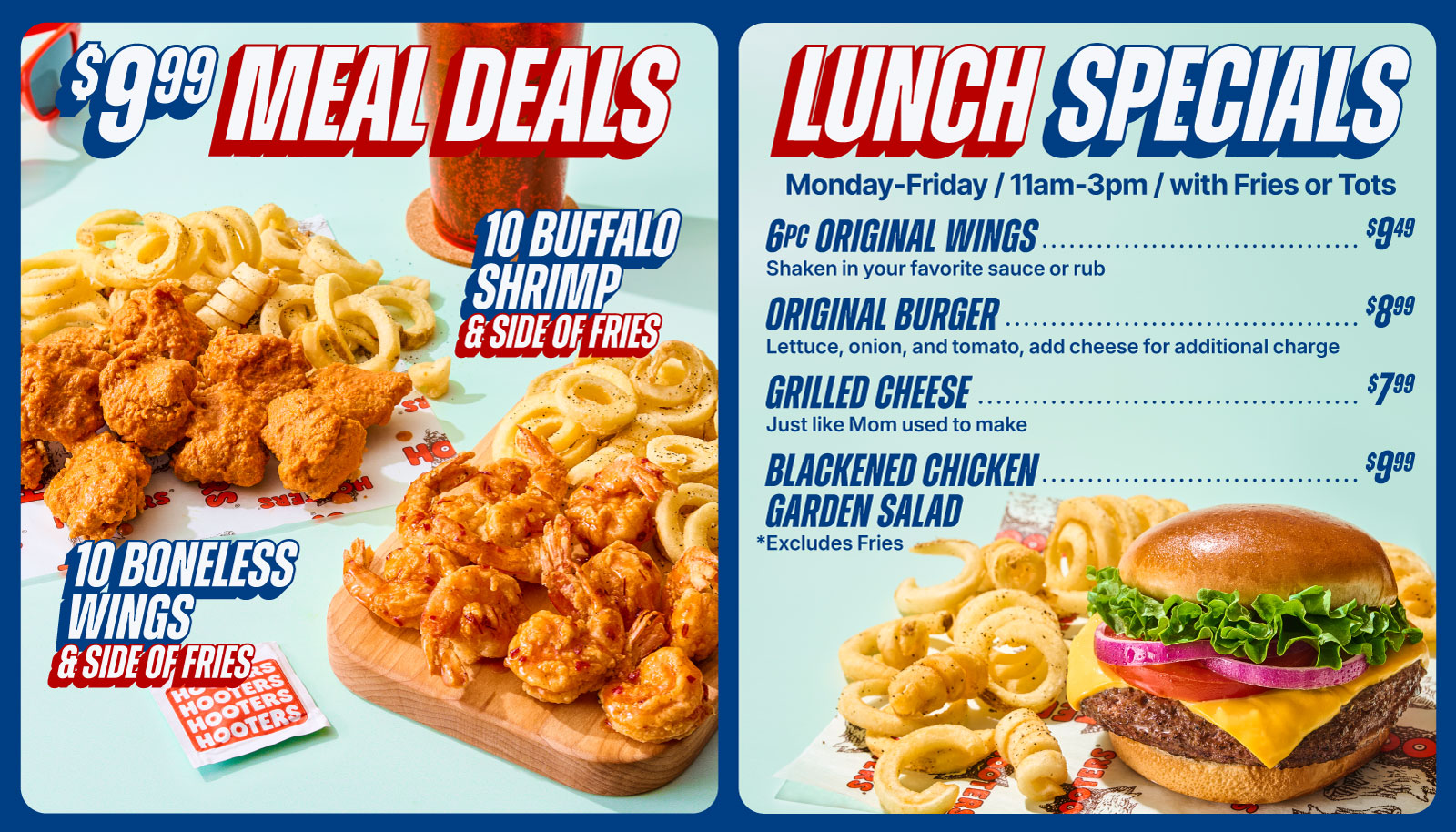$9.99 Meal Deals & Lunch Specials from $7.99