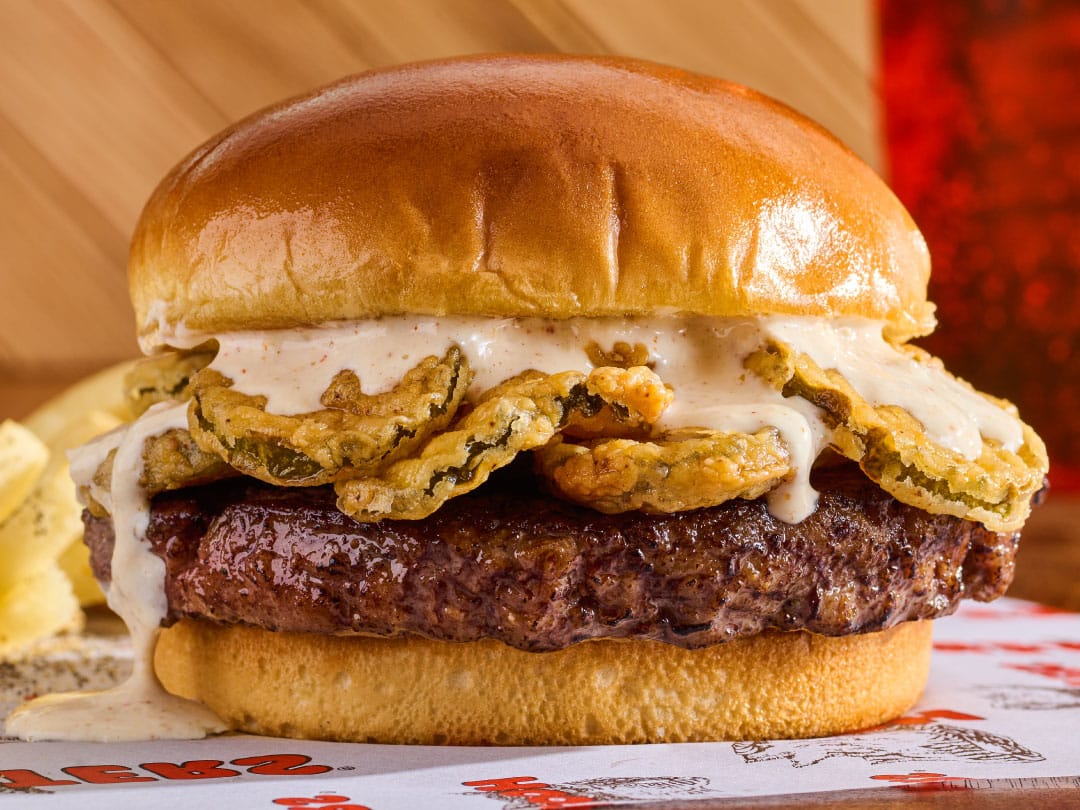 Big Dill Fried Pickle Burger